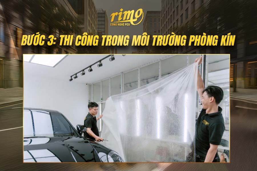 Bước 3: Thi công trong môi trường phòng kín Bước 3: Thi công trong môi trường phòng kín