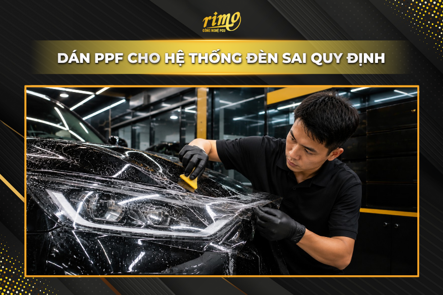 D&aacute;n phim PPF cho hệ thống đ&egrave;n xe sai quy định c&oacute; thể khiến bạn bị phạt