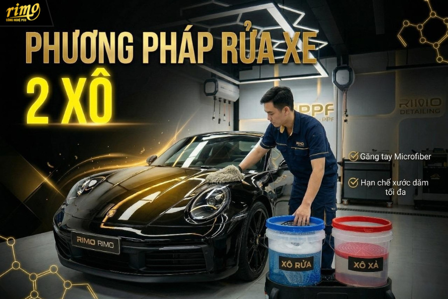 Phương ph&aacute;p rửa xe hai x&ocirc;