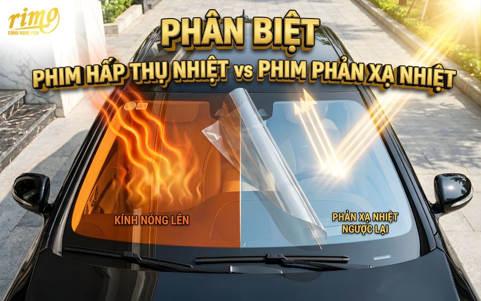 Kh&aacute;c biệt giữa phim phản xạ nhiệt v&agrave; phim hấp thụ nhiệt