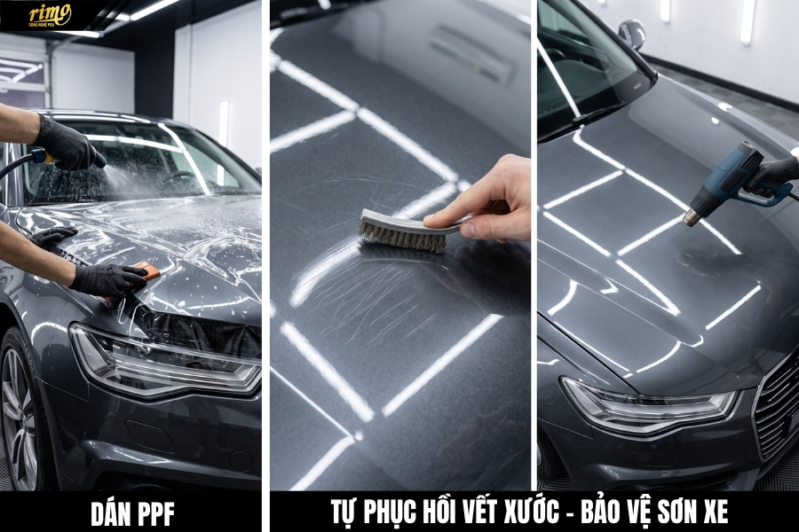 PPF l&agrave; lớp phim trong suốt c&oacute; khả năng bảo vệ sơn xe &ocirc; t&ocirc;