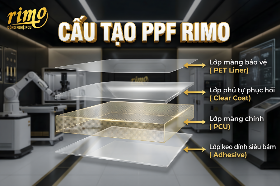 Cấu tạo 4 lớp PPF Rimo