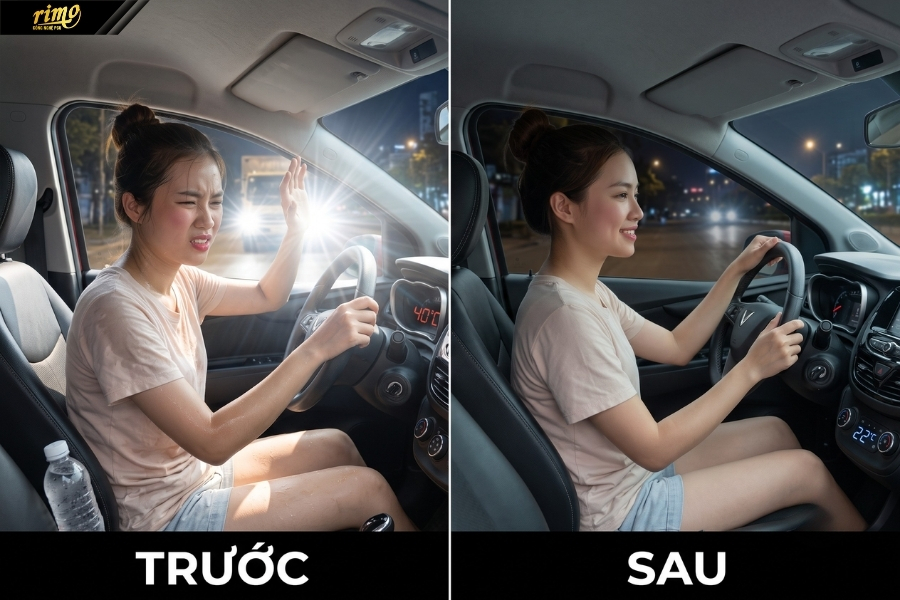 D&aacute;n phim c&aacute;ch nhiệt &ocirc; t&ocirc; gi&uacute;p giảm ch&oacute;i mắt