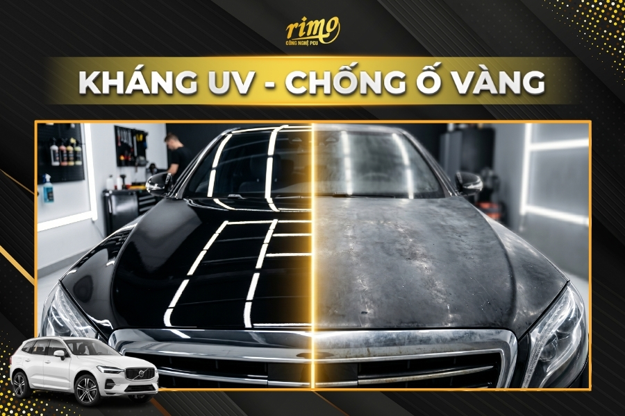 Kh&aacute;ng tia UV v&agrave; chống ố v&agrave;ng tuyệt đối c&ugrave;ng phim PPF Volvo XC60