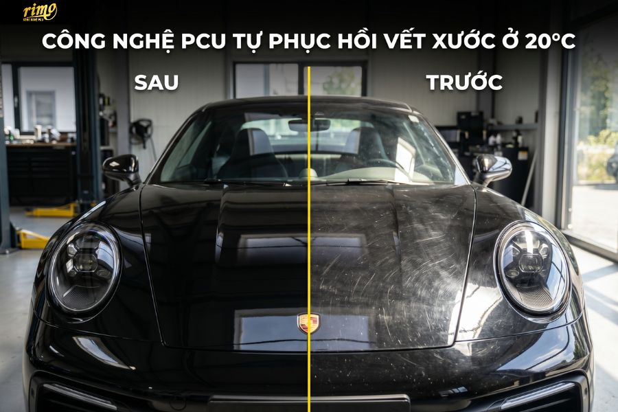 So s&aacute;nh c&aacute;c loại PPF &ocirc; t&ocirc; cho thấy PPF Rimo nổi bật về khả năng tự phục hồi