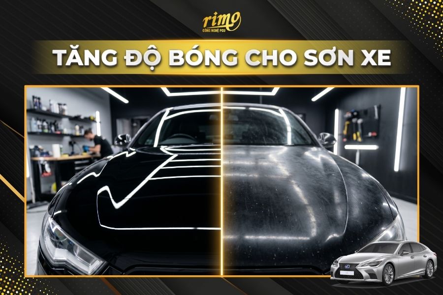 D&aacute;n PPF Rimo cho xe Lexus LS tăng độ b&oacute;ng sơn xe