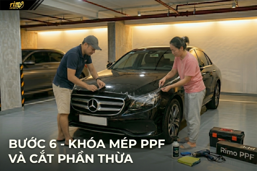Bước 6: Kh&oacute;a m&eacute;p phim v&agrave; cắt tỉa phần thừa