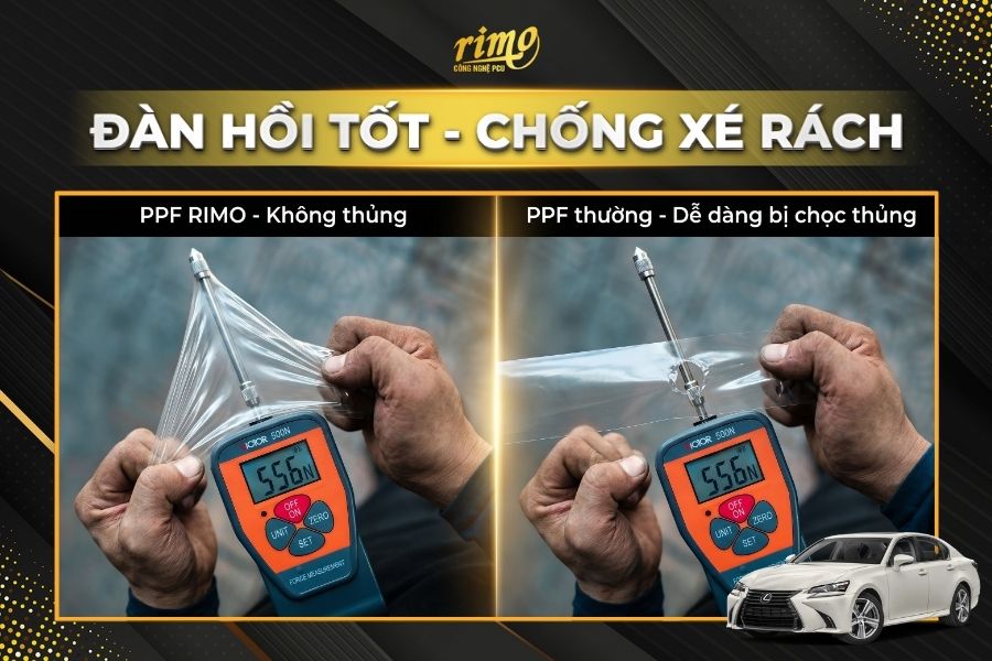 D&aacute;n PPF Rimo cho xe Lexus GS với độ đ&agrave;n hồi cực cao, chống x&eacute; r&aacute;ch vượt trội