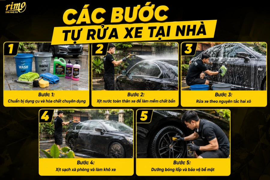 5 bước tự rửa xe ô tô tại nhà chuẩn gara 5 bước tự rửa xe ô tô tại nhà chuẩn gara