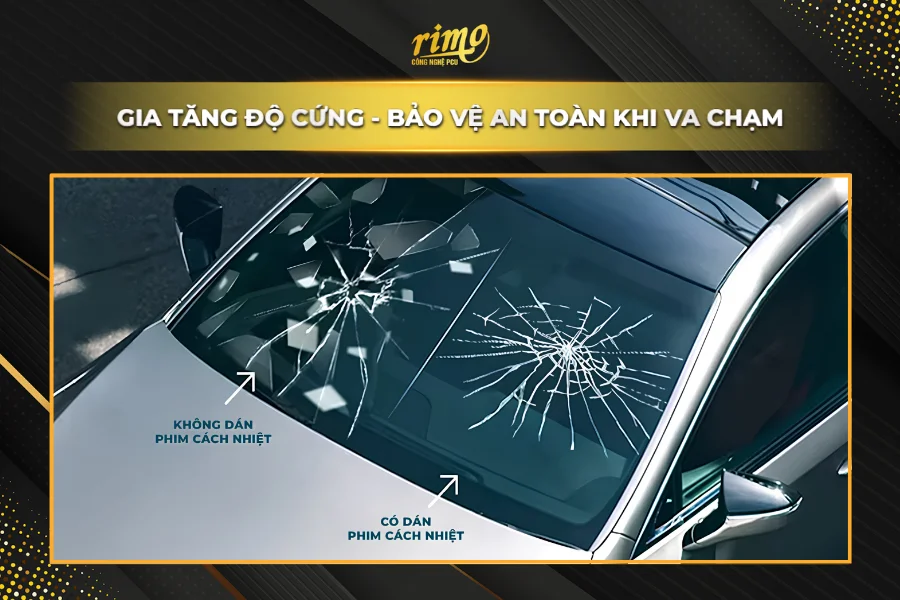 Phim cách nhiệt tăng độ cứng và bảo vệ an toàn khi va chạm Phim cách nhiệt tăng độ cứng và bảo vệ an toàn khi va chạm