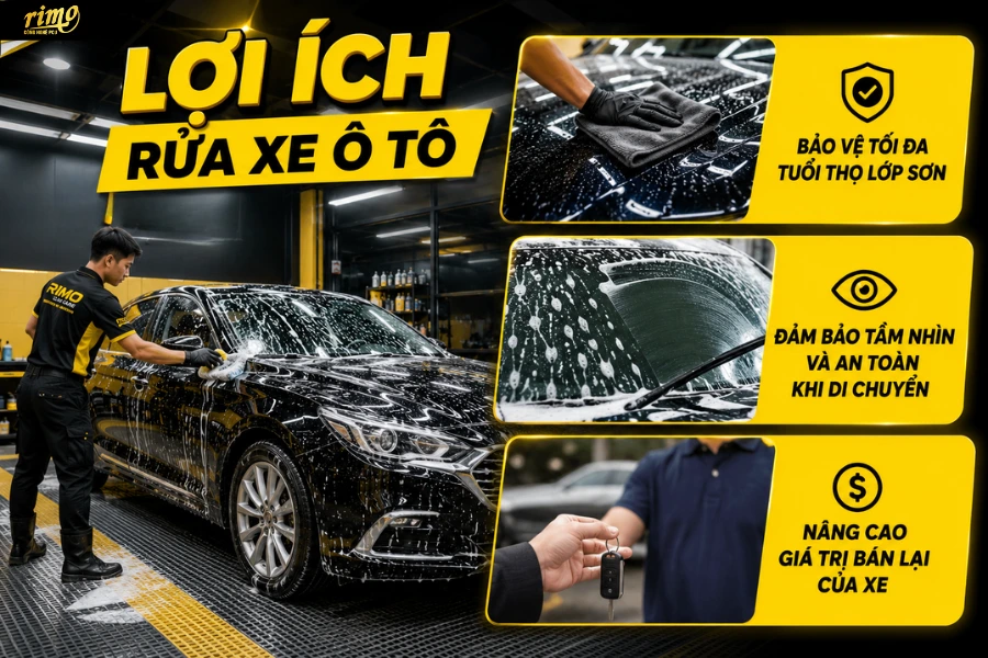 Lợi ích khi rửa xe ô tô thường xuyên Lợi ích khi rửa xe ô tô thường xuyên